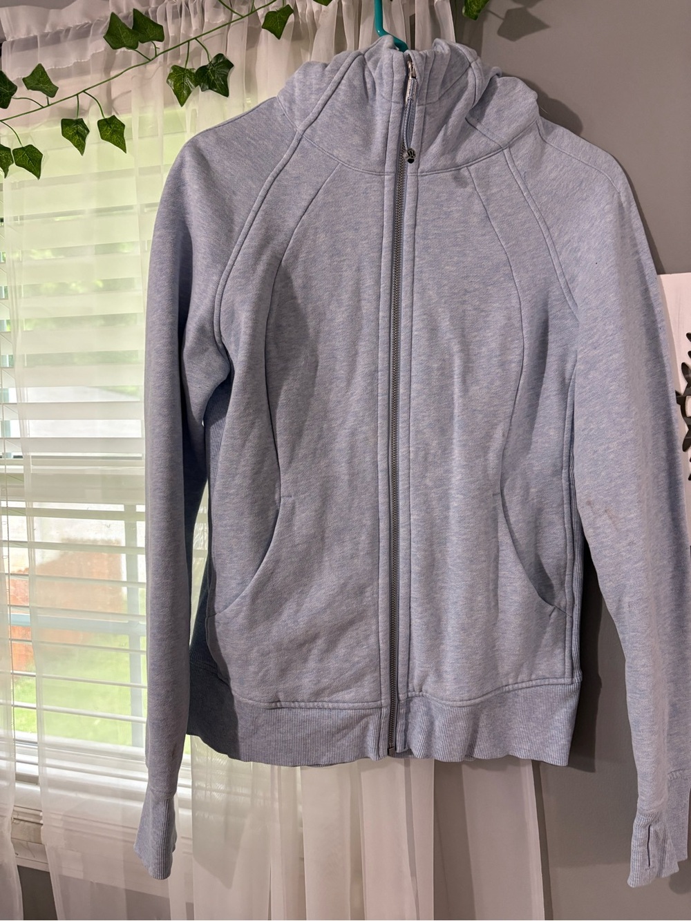 Light Blue Zip-Up Hoodie